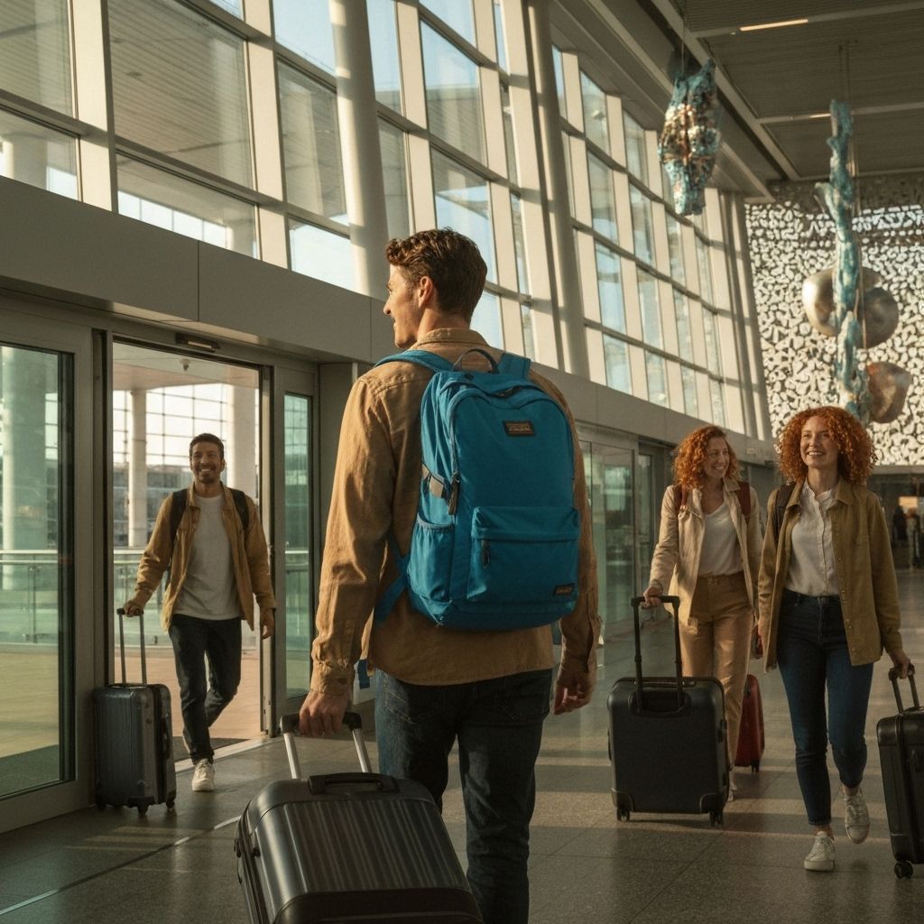 Happy travelers